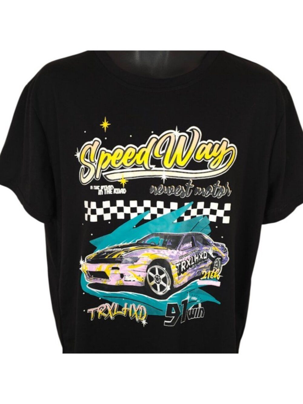 Speedway Racing T Shirt Mens Size Large Black Trxlhxd Retro